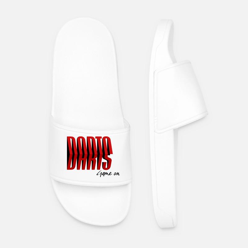 DARTS Game on - Männer Badelatschen - Weiß