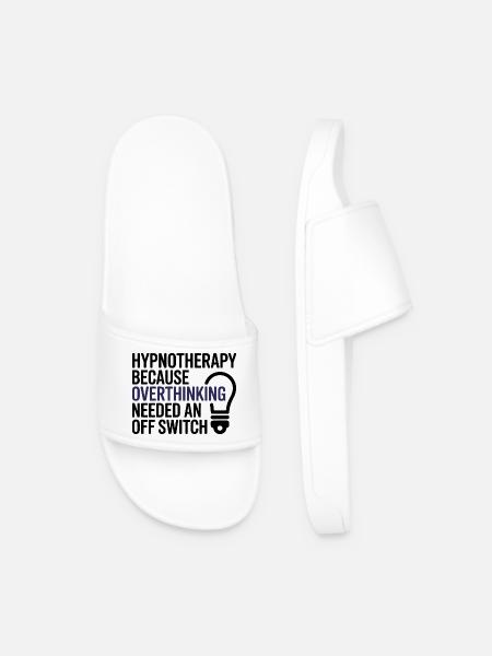 Hypnotist Hypnotherapy Overthinking Off Switch Pro - Men’s Pool Sliders - white