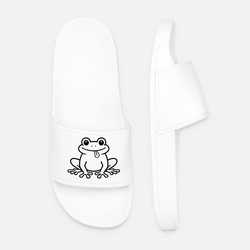 Toad Comic Frog - Men’s Pool Sliders - white