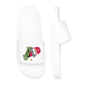 Graphique néon Skate Panda - Claquettes Homme - blanc - Devant