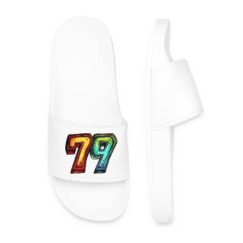 79 Nombre Coloré - Claquettes Homme - blanc - Devant