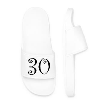 JOYEUX ANNIVERSAIRE. HAPPY BIRTHDAY. ANNIVERSAIRE. - Claquettes Homme - blanc - Devant
