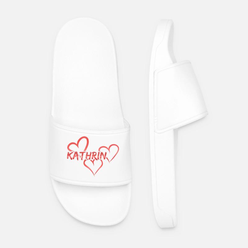 Kathrin as a first name - Men’s Pool Sliders - white