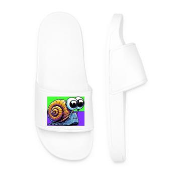 Snail - Men’s Pool Sliders - white - Front