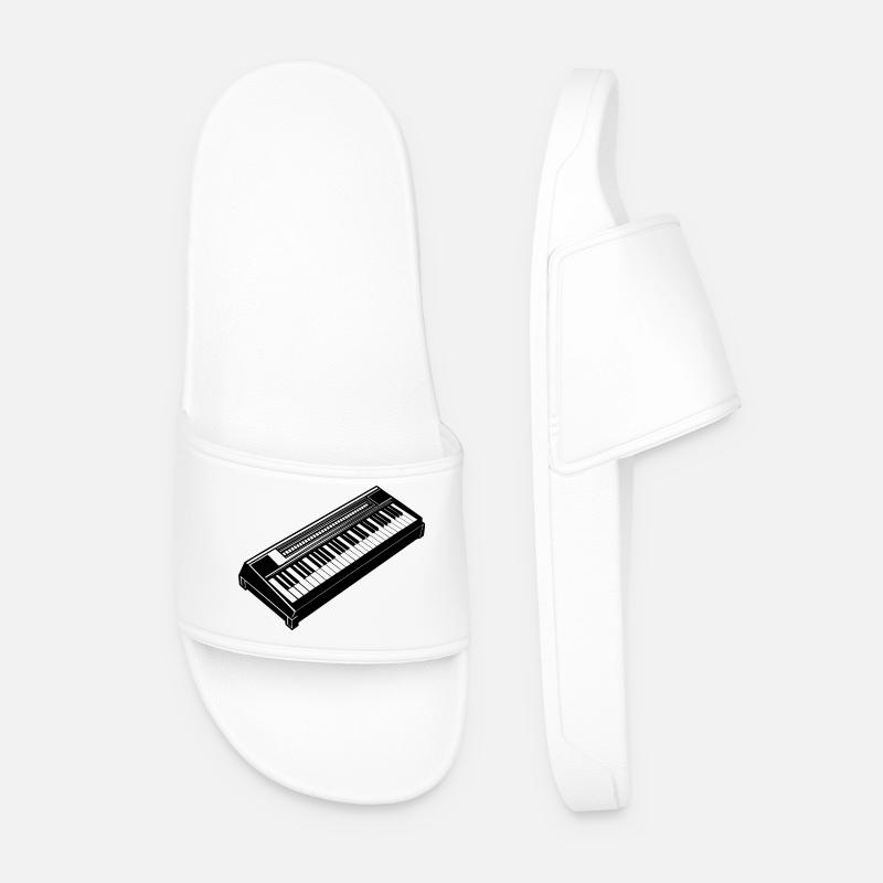 Electronic Keyboard - Men’s Pool Sliders - white