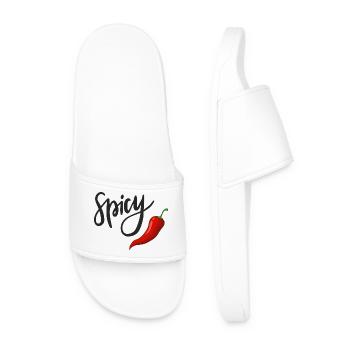Scénario de piment épicé Humour sur la nourriture drôle - Claquettes Homme - blanc - Devant
