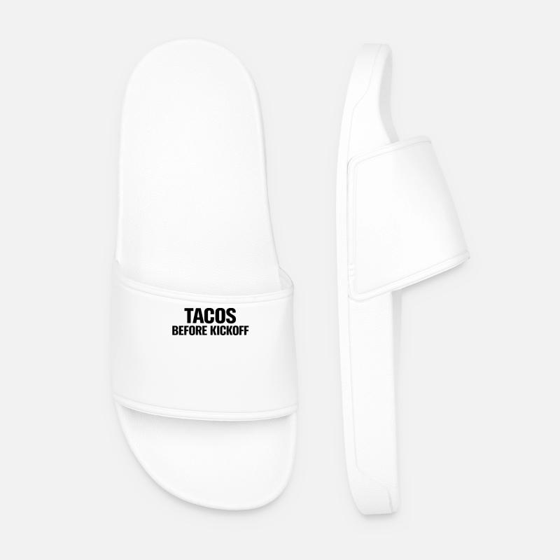 Tacos Before Kickoff - Männer Badelatschen - Weiß