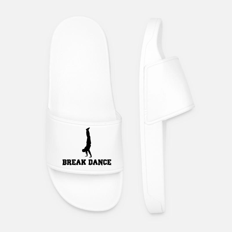 break dance - Men’s Pool Sliders - white
