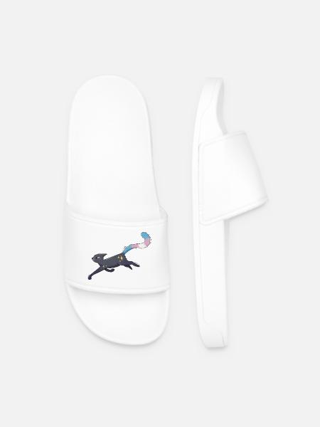 Cute cat trans pride - Men’s Pool Sliders - white