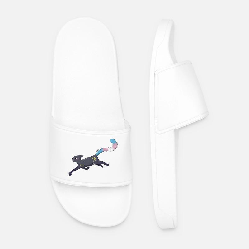 Fierté trans de chat mignon - Claquettes Homme - blanc
