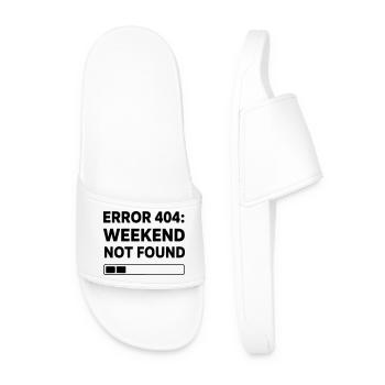 ERREUR 404 : WEEK-END NON TROUVÉ | Bureau et travail drôles - Claquettes Homme - blanc - Devant