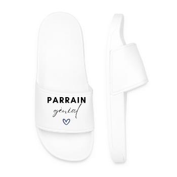 parrain génial / cadeau humour parrain - Claquettes Homme - blanc - Devant