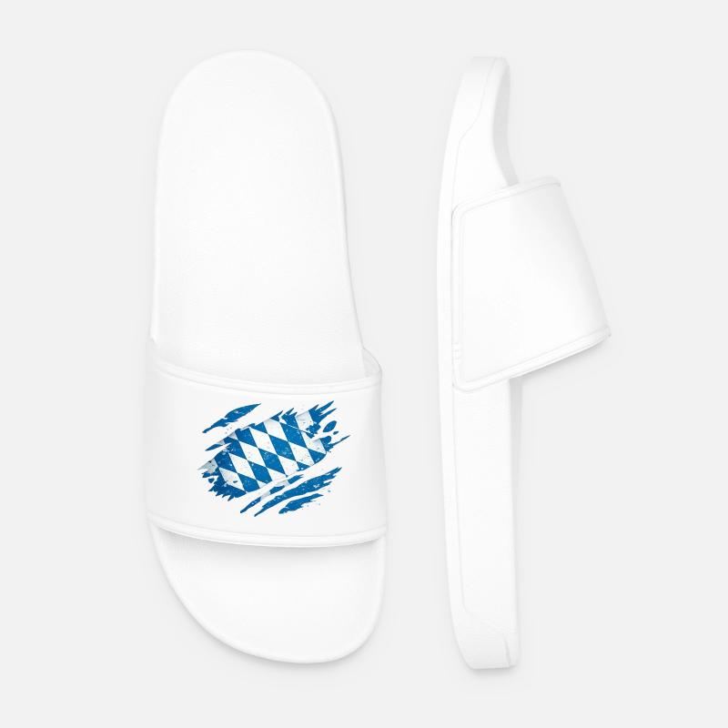 Bavière Drapeau bavarois - Claquettes Homme - blanc