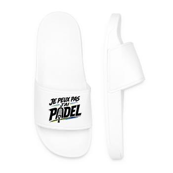 Je peux pas j’ai padel - Claquettes Homme - blanc - Devant