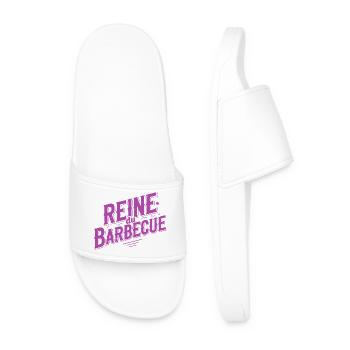 Reine du Barbecue Retro Violet - Claquettes Homme - blanc - Devant
