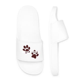 Dog Love – Paws Pair - Men’s Pool Sliders - white - Front