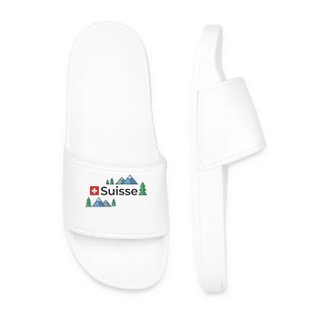 Suisse Suisse Suisse  - Claquettes Homme - blanc - Devant
