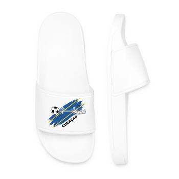 Curaçao Football Maillot Supporter Curacao Soccer - Claquettes Homme - blanc - Devant