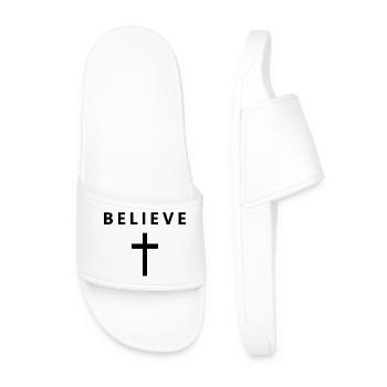 Glaube an den minimalistischen Glauben an Jesus, e - Männer Badelatschen - Weiß - Vorne