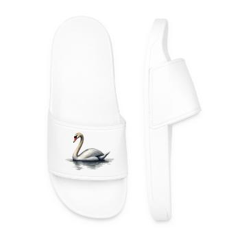 cygne - Claquettes Homme - blanc - Devant