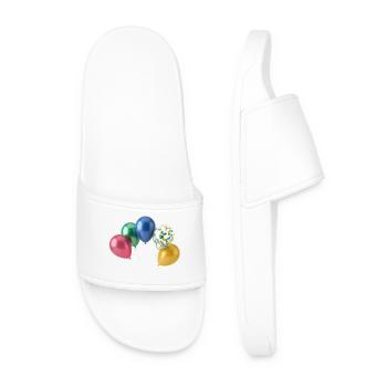 Ballons colorés - Claquettes Homme - blanc - Devant