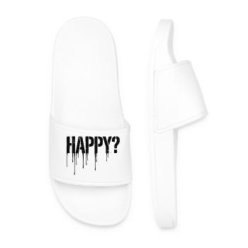 Happy Drip - Happy? - Männer Badelatschen - Weiß - Vorne