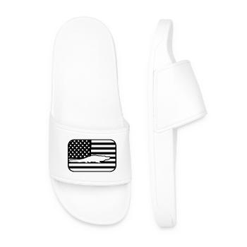 Drapeau des États-Unis d’Alligator - Claquettes Homme - blanc - Devant