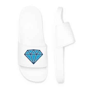 Blue Diamond Gem-Ikone für luxuriöses Branding-Design - Männer Badelatschen - Weiß - Vorne