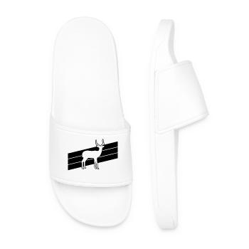 Antelope Silhouette - Men’s Pool Sliders - white - Front