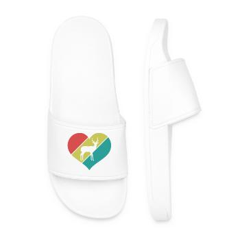 Antelope Heart – Safari Africa - Men’s Pool Sliders - white - Front