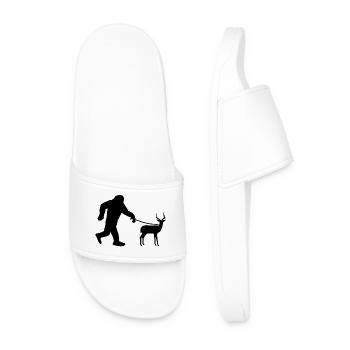 Antelope Sasquatch Humor - Men’s Pool Sliders - white - Front