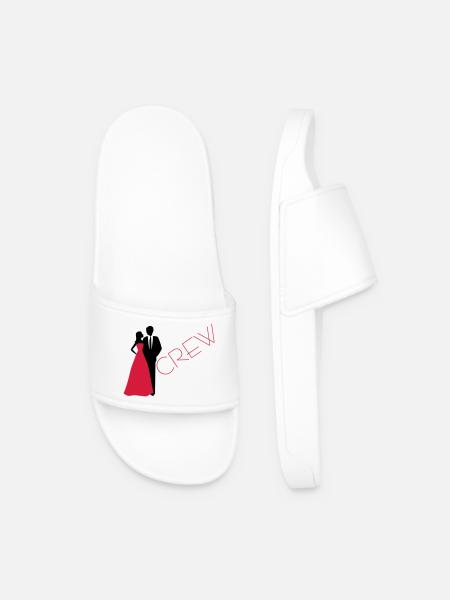 Department bride wedding groom - Men’s Pool Sliders - white