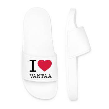 I LOVE VANTAA Finnland - Männer Badelatschen - Weiß - Vorne
