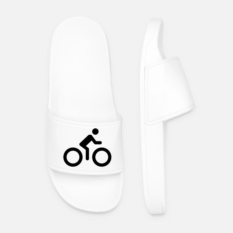 Bicycle Logo - Männer Badelatschen - Weiß