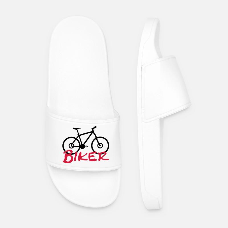 biker - Men’s Pool Sliders - white