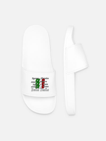 Italien Italia italienisch Ciao Spruch Geschenk - Männer Badelatschen - Weiß