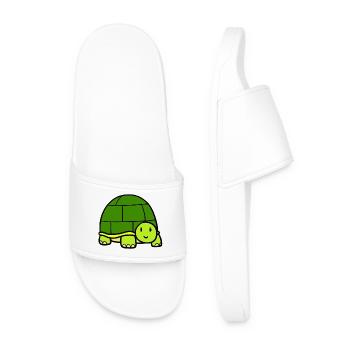 Petite tortue - Claquettes Homme - blanc - Devant