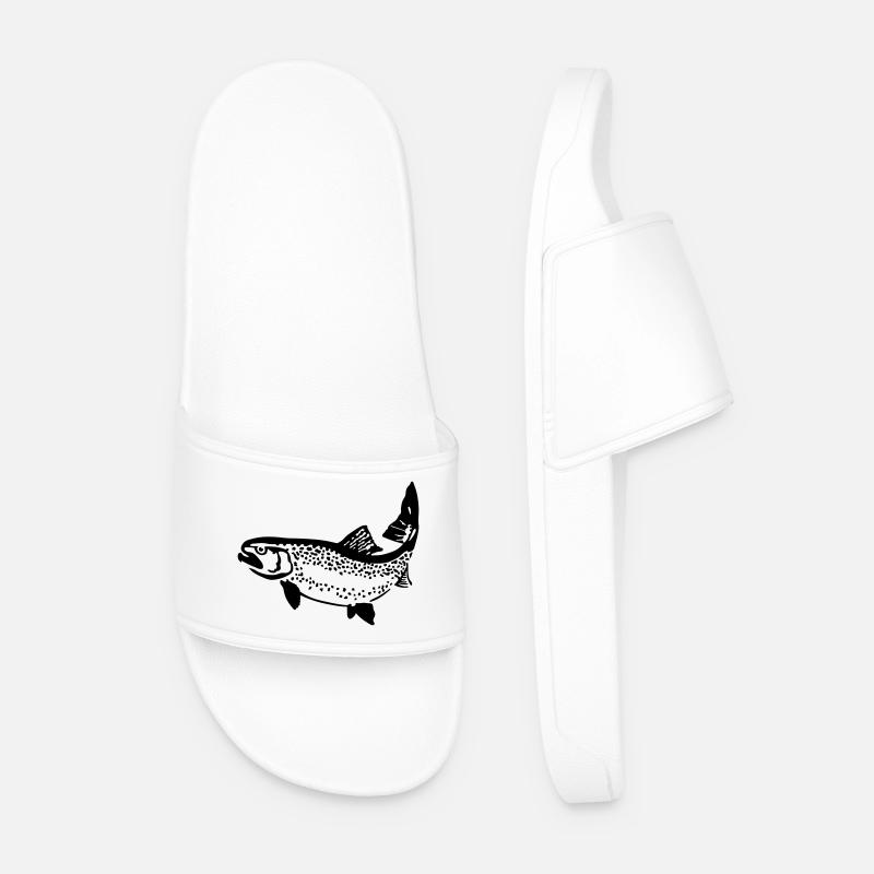 trout - Men’s Pool Sliders - white