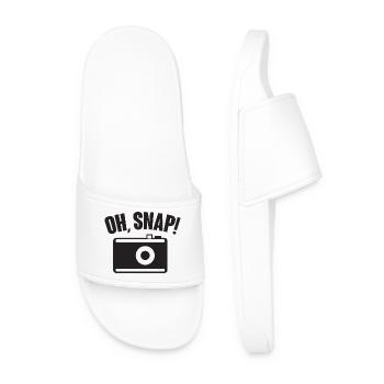 Oh, Snap! - photography - Men’s Pool Sliders - white - Front