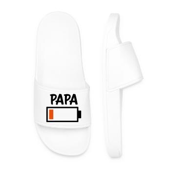 Dad - Battery empty - Men’s Pool Sliders - white - Front