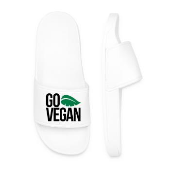 vegan - Men’s Pool Sliders - white - Front