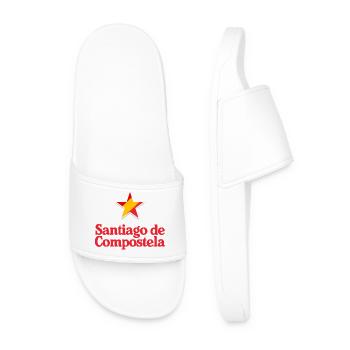 Sterne Spaniens - Santiago de Compostela - Männer Badelatschen - Weiß - Vorne