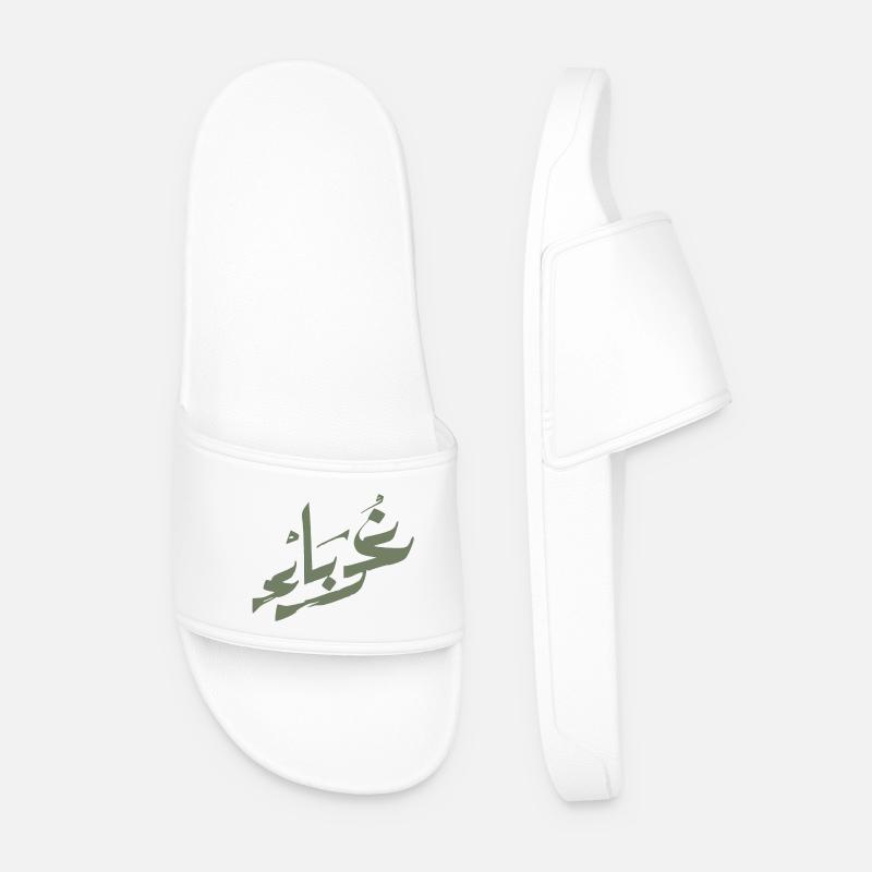 Ghurabaa - Foreign - foreign - غرباء olivegreen - Men’s Pool Sliders - white