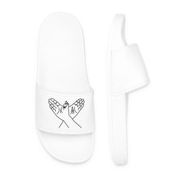 Hand gesture freedom - Men’s Pool Sliders - white - Front