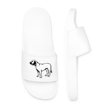 Chien de sueur hanovrien - Claquettes Homme - blanc - Devant