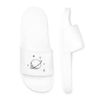 Astronomy - Planet and Stars - Men’s Pool Sliders - white - Front