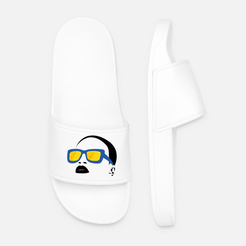 Strand und Sonnenbrille Design - Männer Badelatschen - Weiß