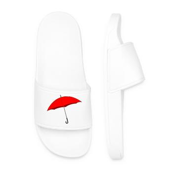 Red umbrella - Men’s Pool Sliders - white - Front