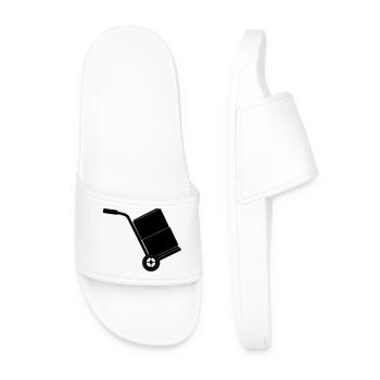 Trolley mover with two boxes - Men’s Pool Sliders - white - Front