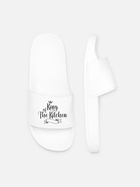 King of the Kitchen - Men’s Pool Sliders - white